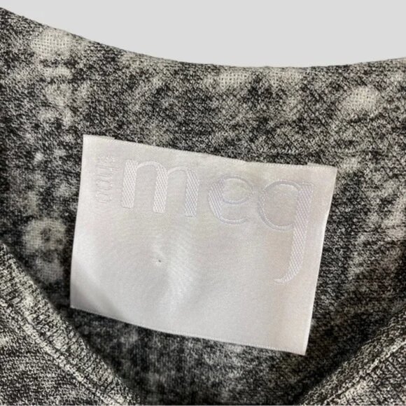 Meg Black and White Linen Cotton Lagenlook Dress with Pockets Large - Picture 4 of 7